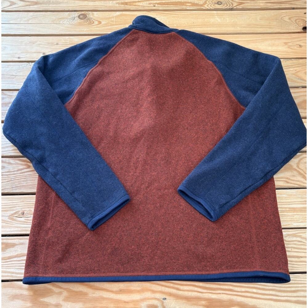 Patagonia Men’s 1/2 Zip Fleece Pullover Jacket Size L Red Blue N2 - Picture 2 of 8
